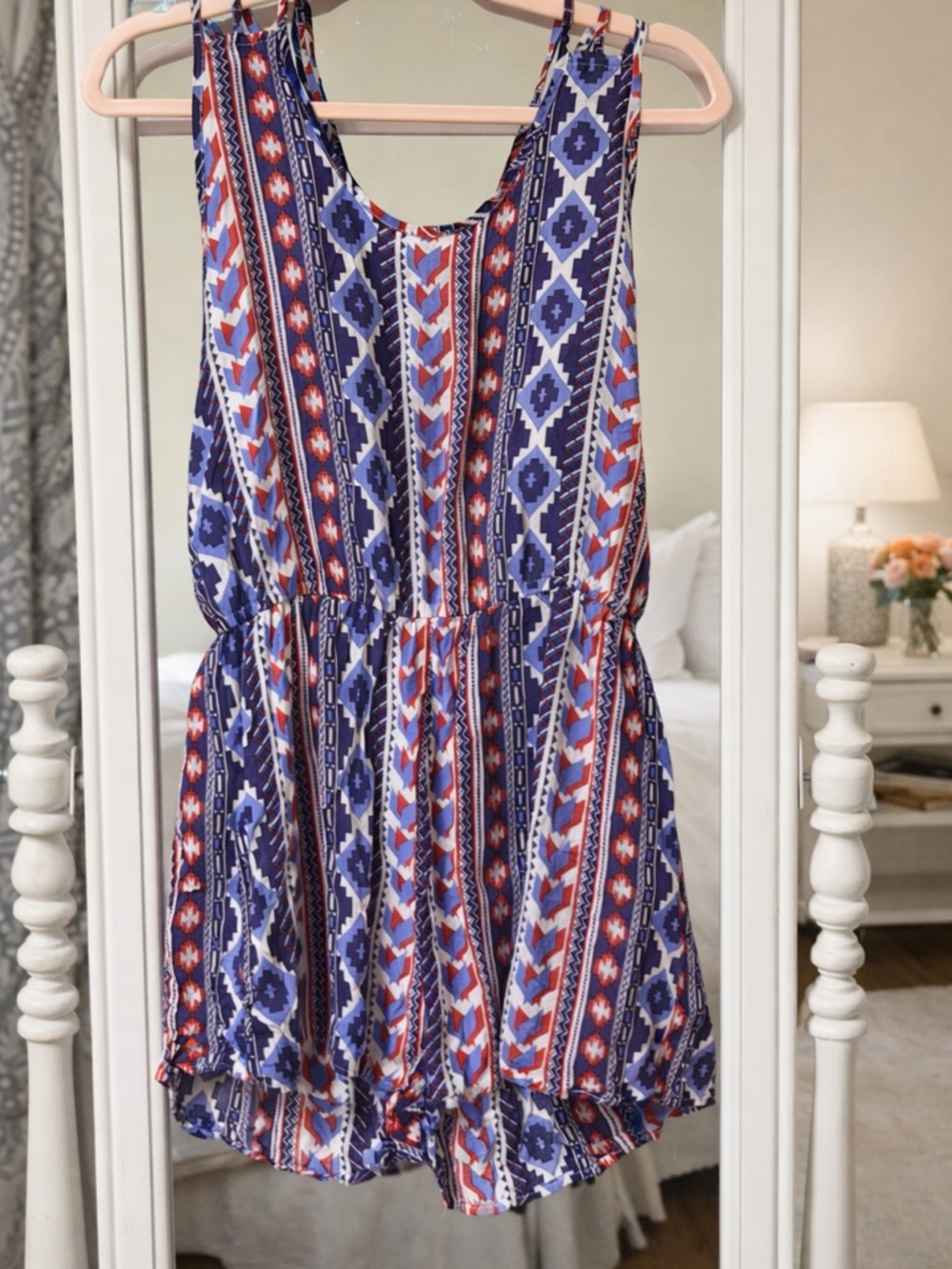Rue 21 Boho Tribal Print Romper | Size Large | Flowy Festival Style